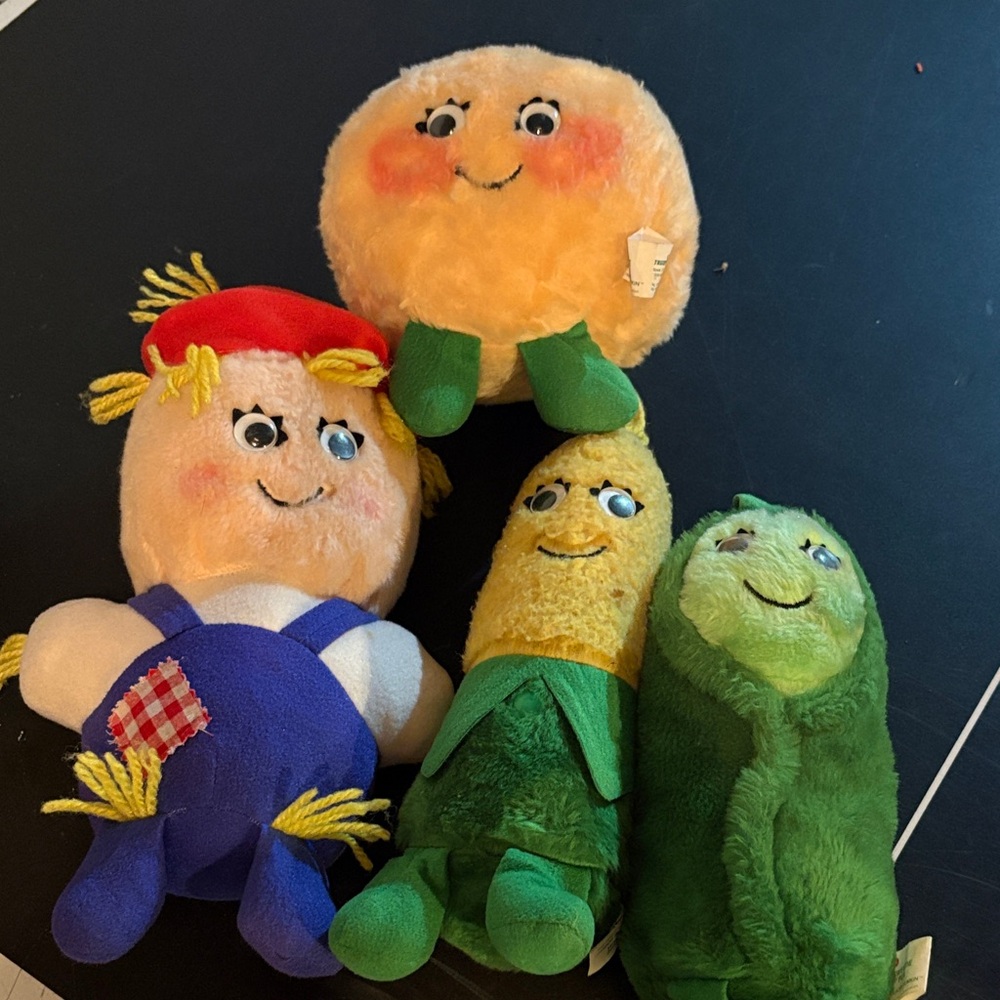Colorful Plush Vegetable Toy Set- Delmonte vintage stuffed toys